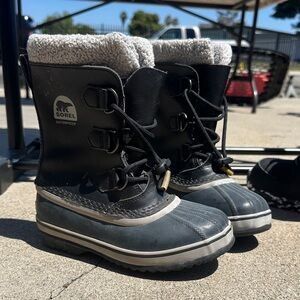 Sorel Black and Gray Waterproof Boots